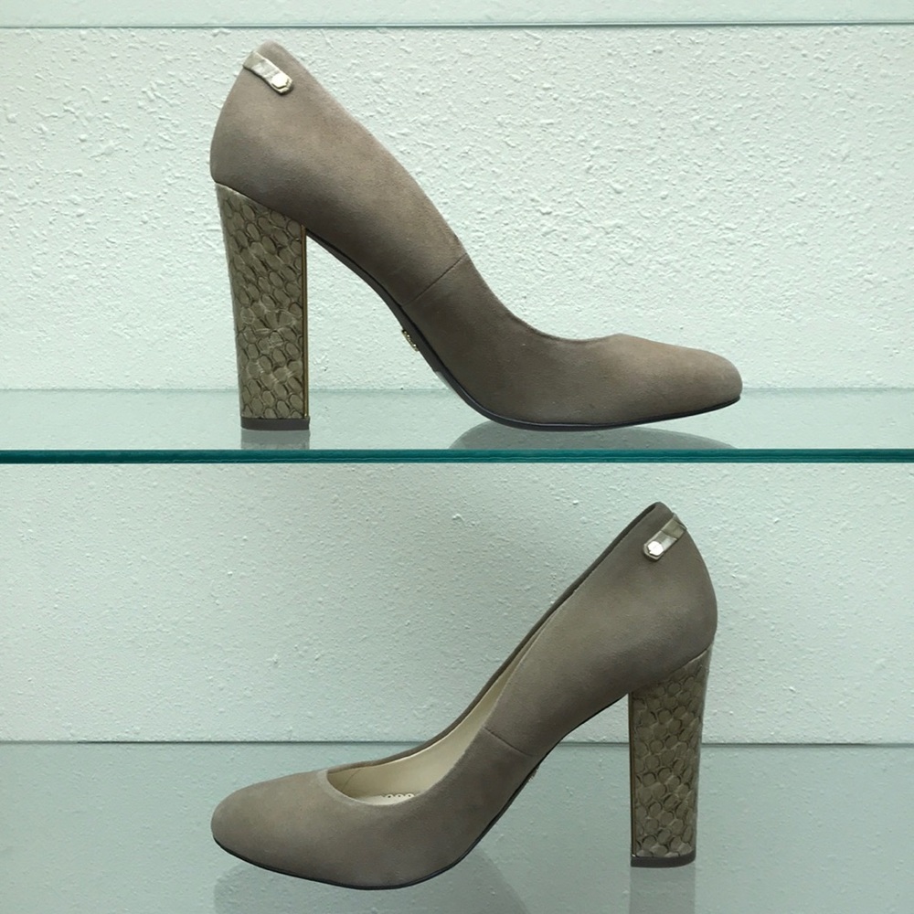 Taupe Suede Pumps